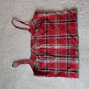 I.N. San Francisco size M Plaid Crop Top